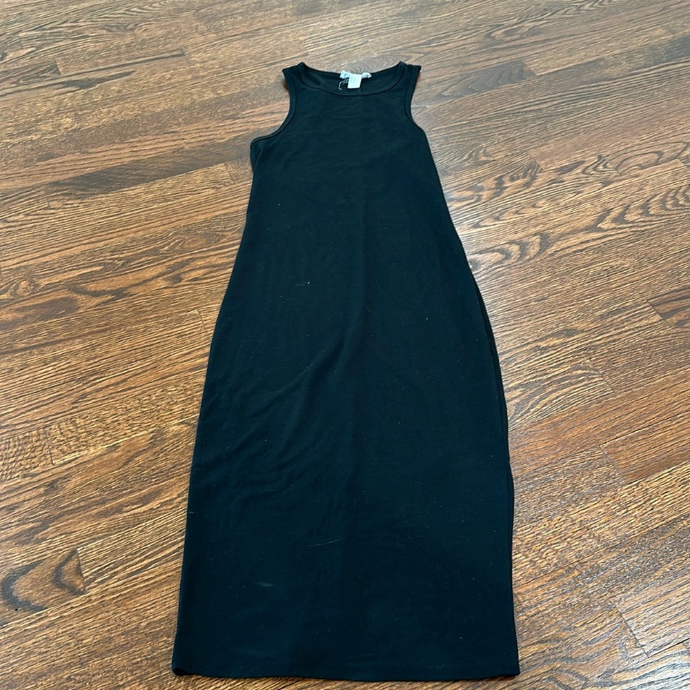 Forever 21 black cotton midi dress